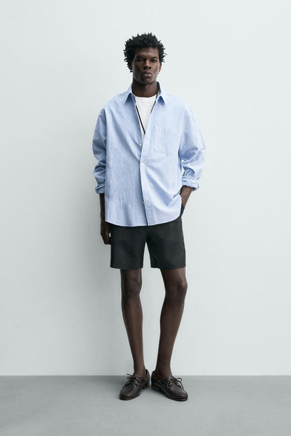 CALÇÕES BERMUDA REGULAR FIT 100% LINHO