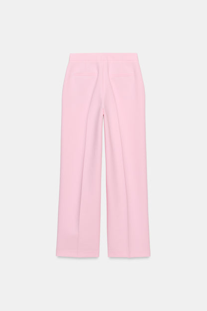 CALÇAS RETAS DE CINTURA BAIXA - Rosa