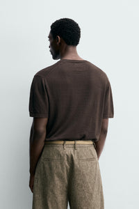 T-SHIRT DE MALHA ALGODÃO-LINHO