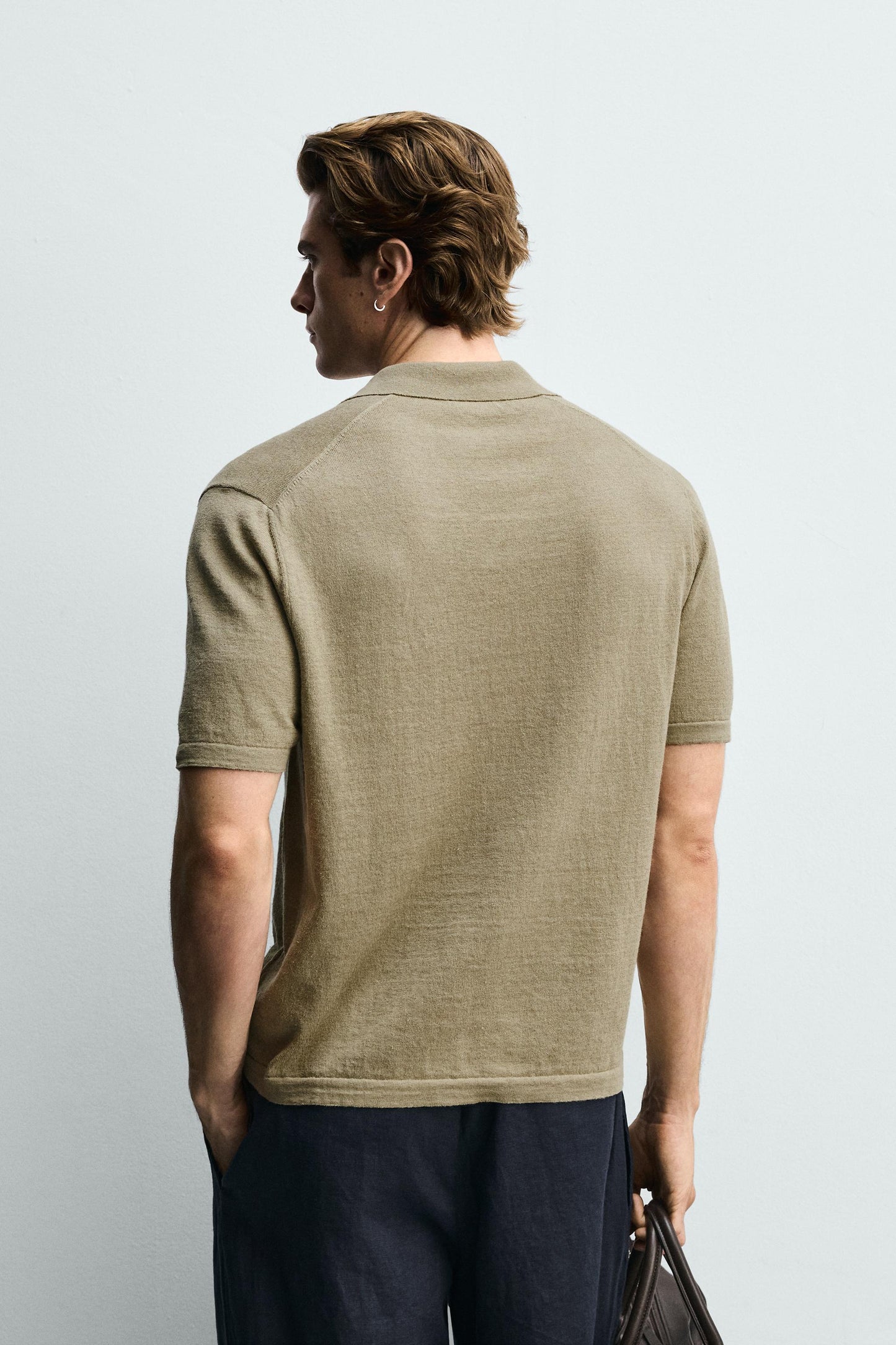 POLO DE MALHA REGULAR FIT ALGODÃO-LINHO