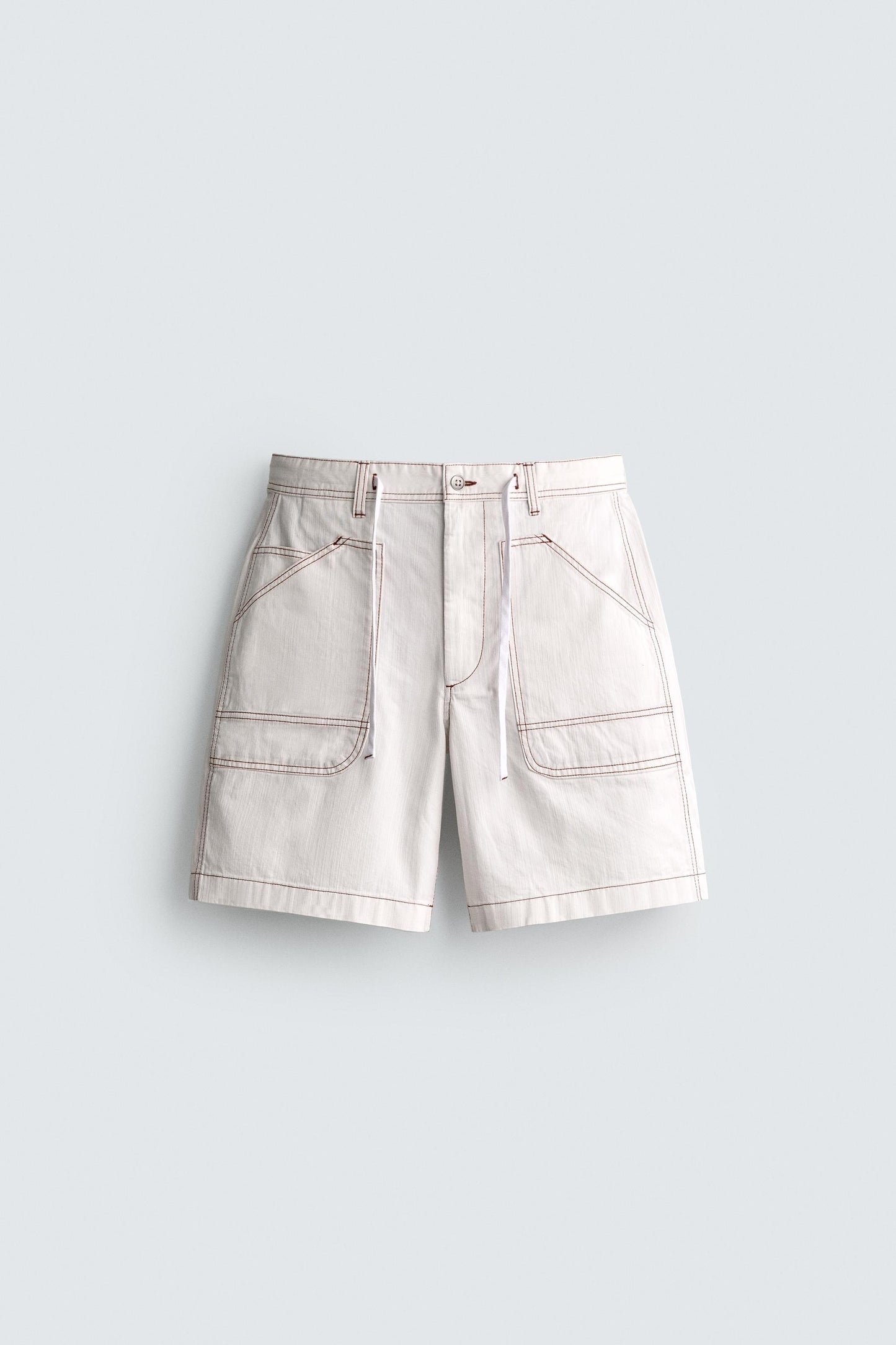 CALÇÕES BERMUDA RELAX FIT COM PESPONTOS EM CONTRASTE