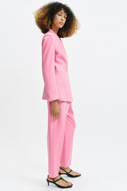 BLAZER JUSTO SEM LAPELA - Rosa