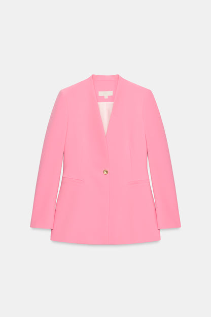 BLAZER JUSTO SEM LAPELA - Rosa