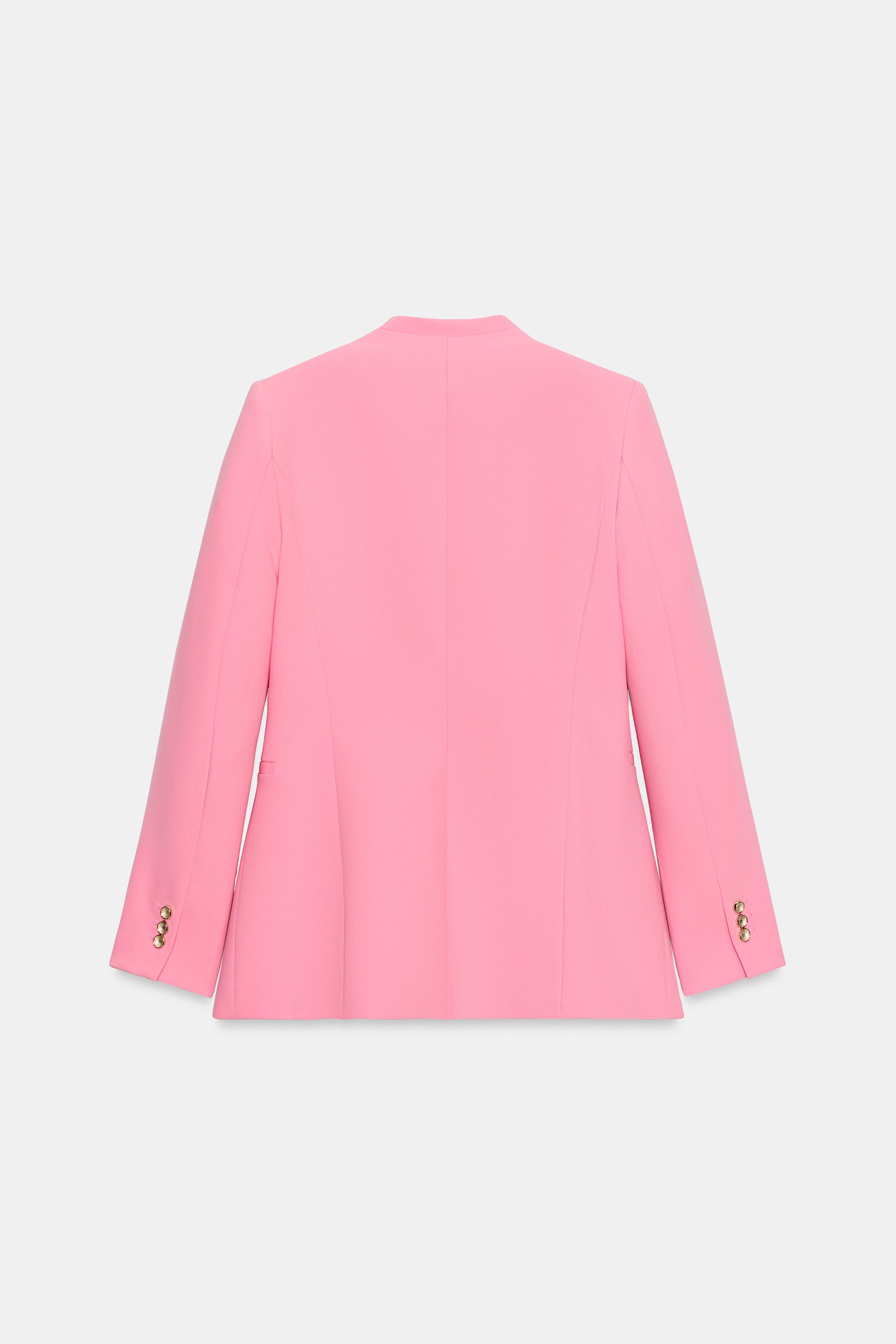 BLAZER JUSTO SEM LAPELA - Rosa