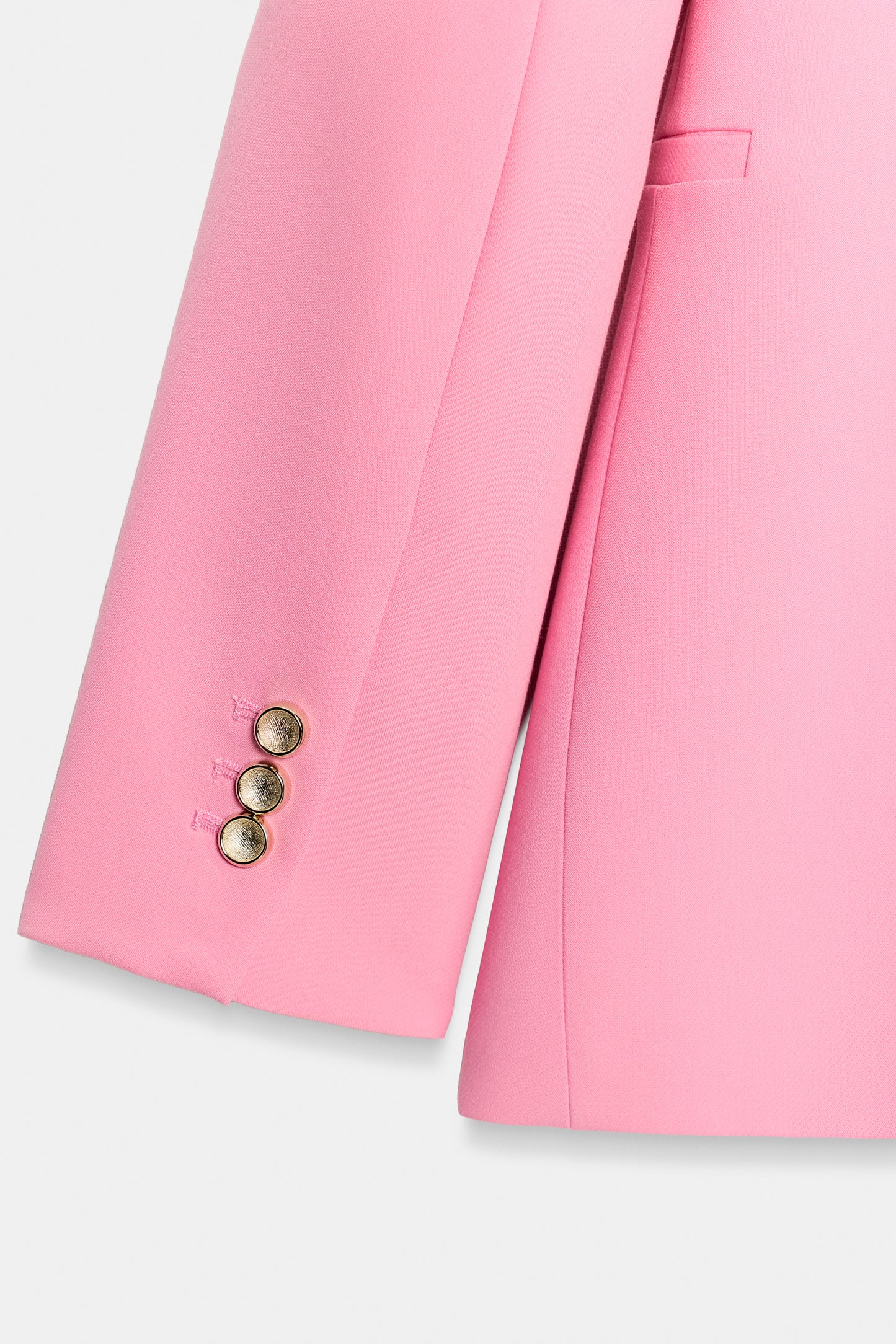 BLAZER JUSTO SEM LAPELA - Rosa