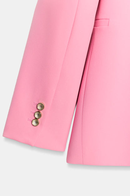 BLAZER JUSTO SEM LAPELA - Rosa
