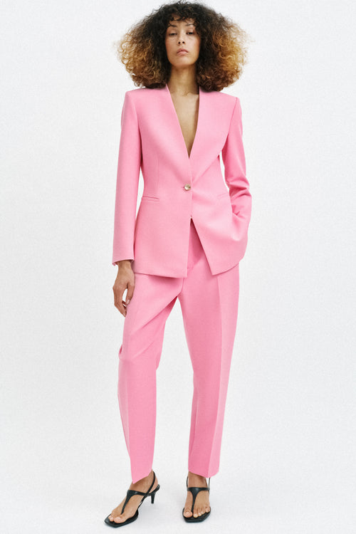 BLAZER JUSTO SEM LAPELA - Rosa