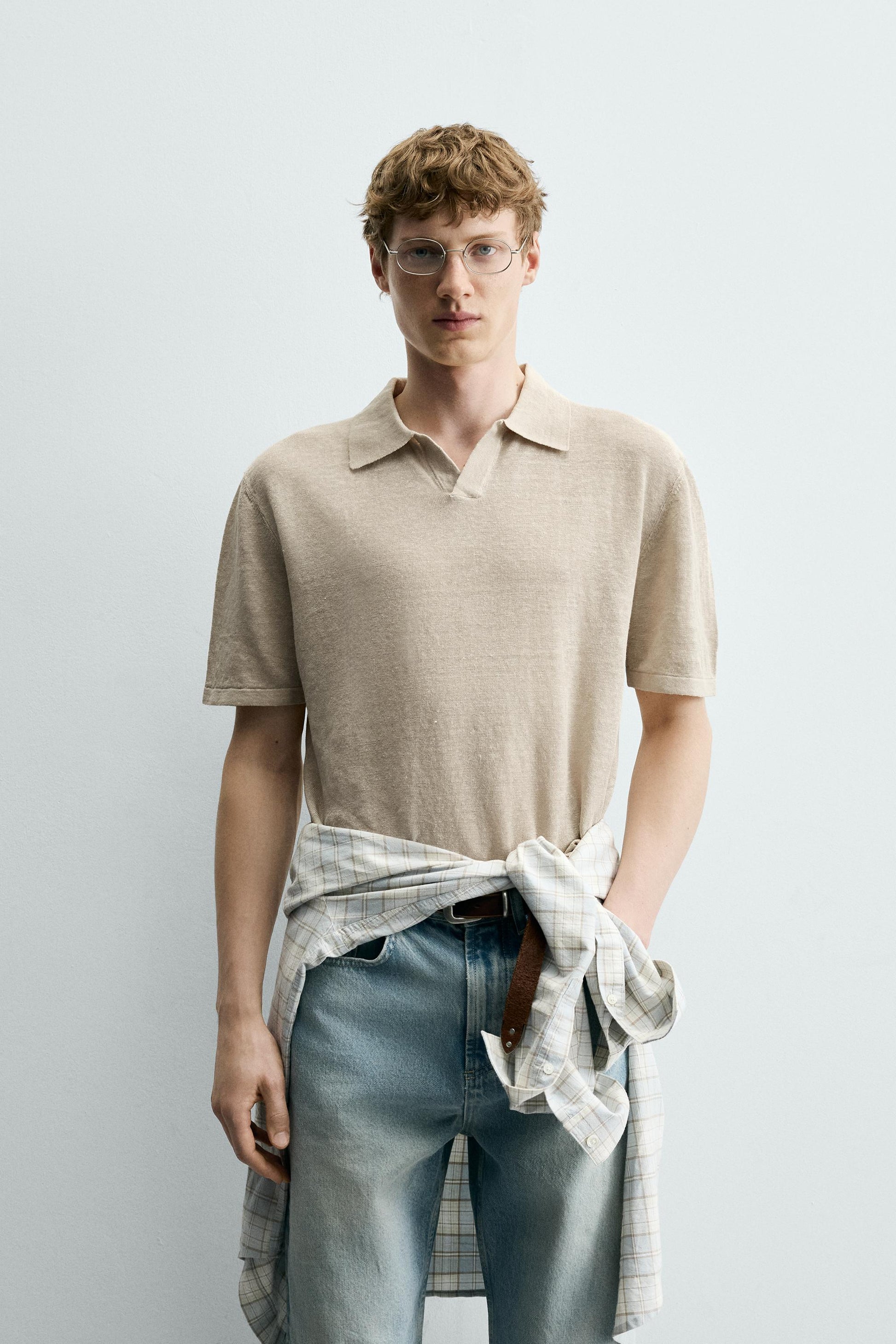 POLO MALHA REGULAR FIT 100% LINHO