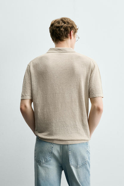 POLO MALHA REGULAR FIT 100% LINHO