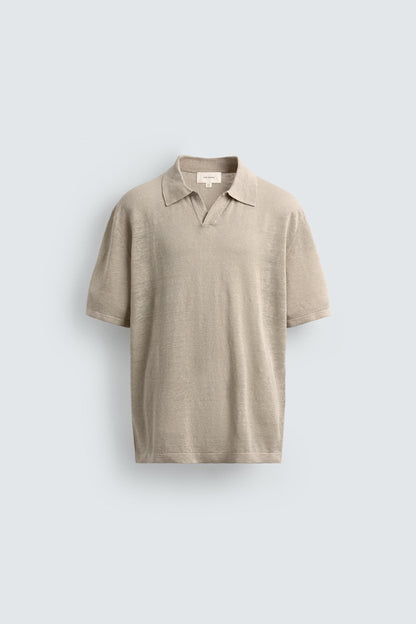 POLO MALHA REGULAR FIT 100% LINHO