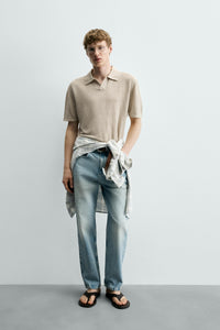 POLO MALHA REGULAR FIT 100% LINHO