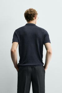 POLO MALHA REGULAR FIT 100% LINHO