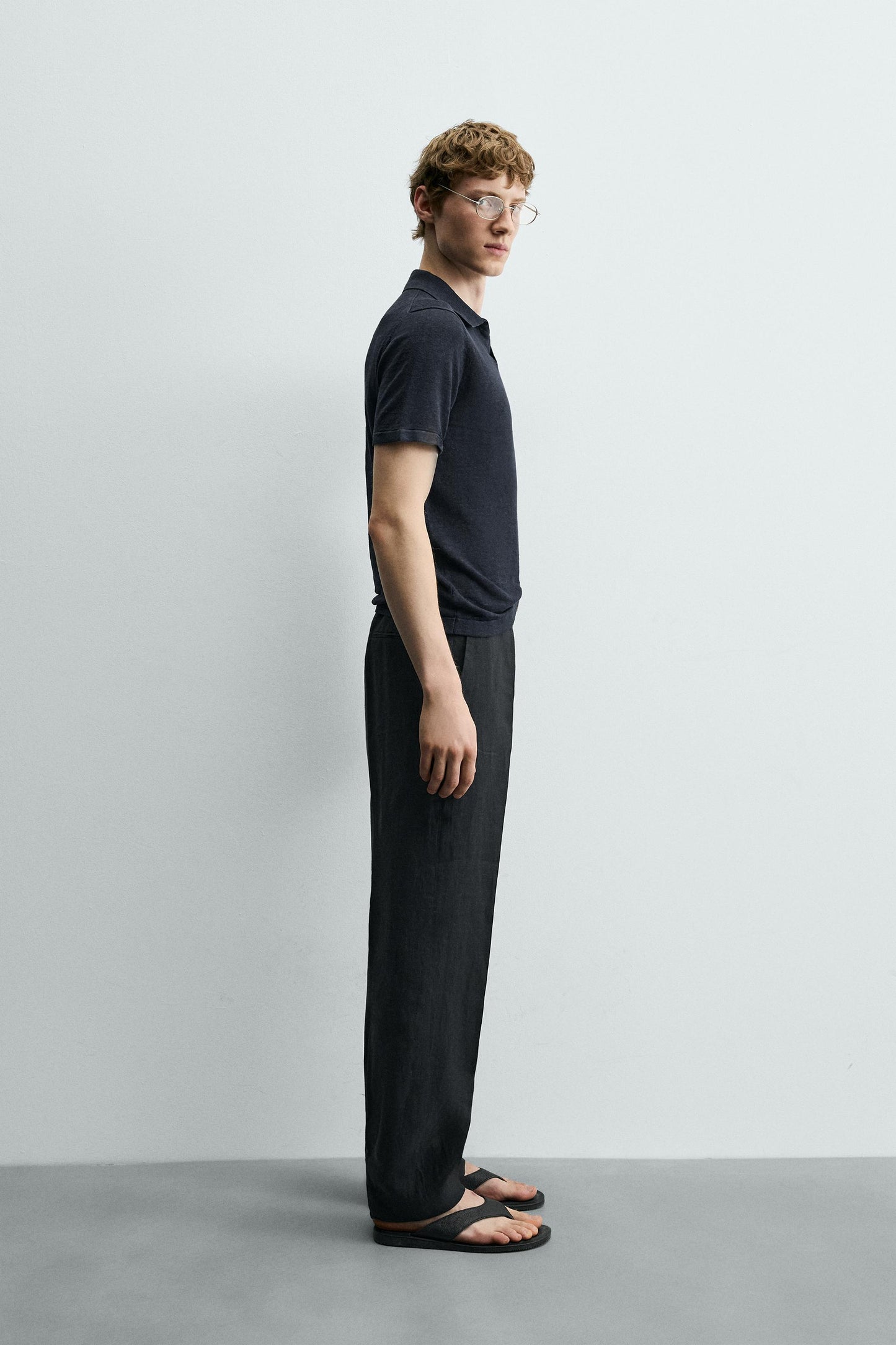 POLO MALHA REGULAR FIT 100% LINHO