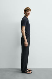 POLO MALHA REGULAR FIT 100% LINHO