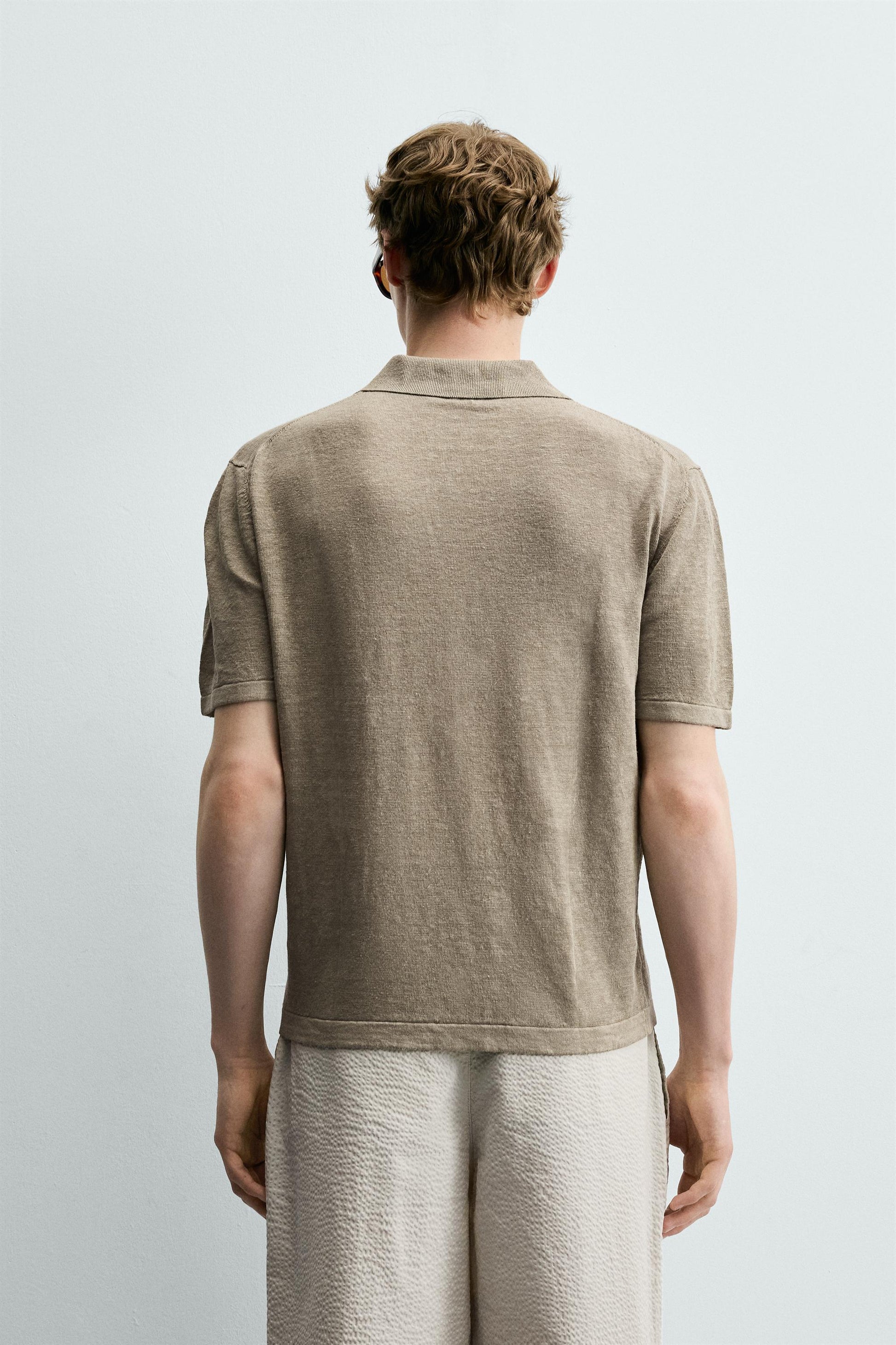POLO MALHA REGULAR FIT 100% LINHO