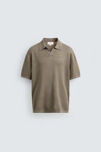 POLO MALHA REGULAR FIT 100% LINHO