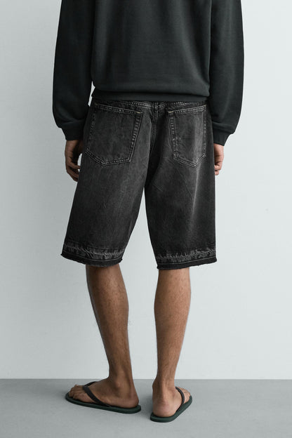 CALÇÕES BERMUDA DENIM RELAXED FIT