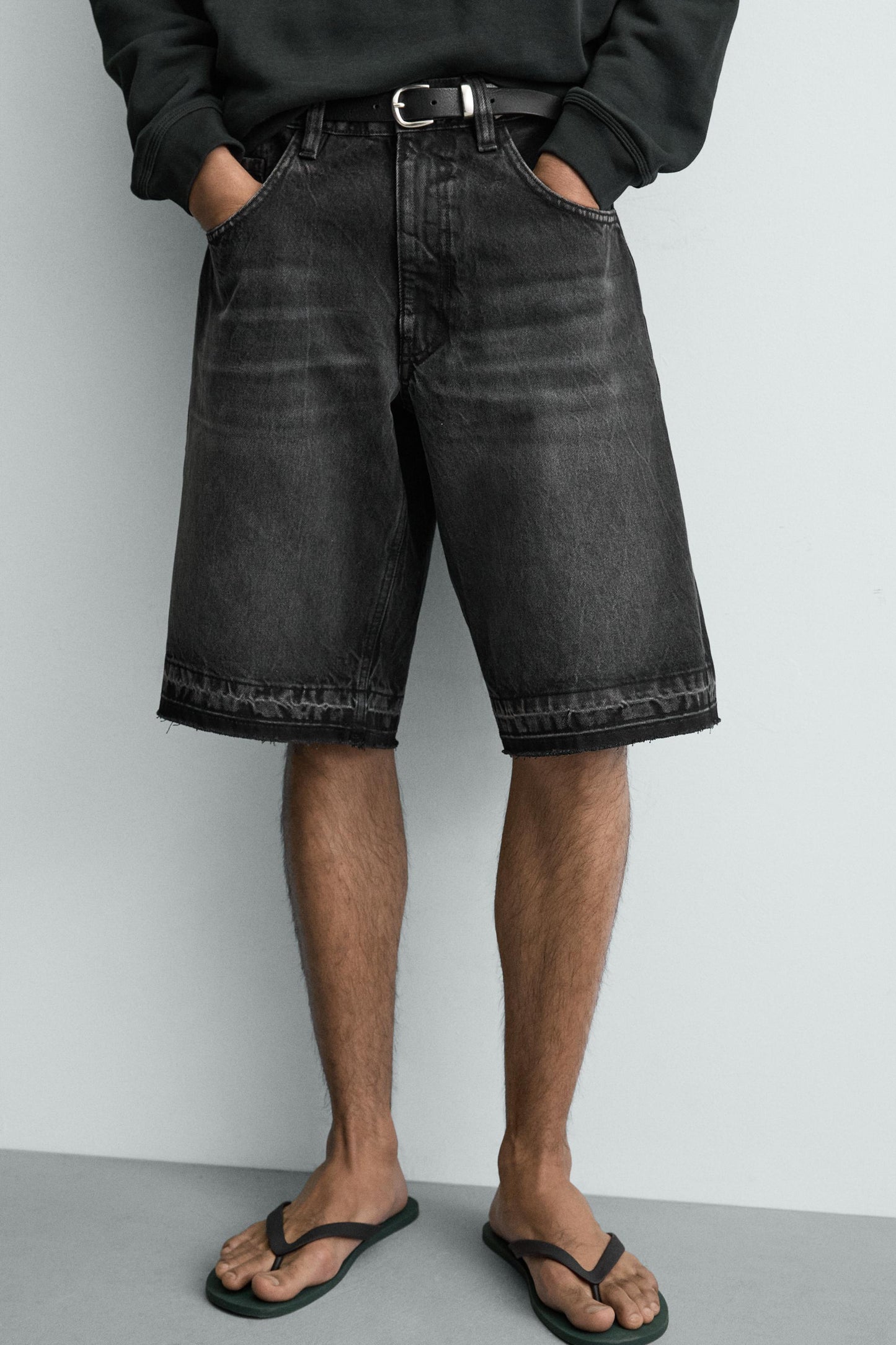 CALÇÕES BERMUDA DENIM RELAXED FIT