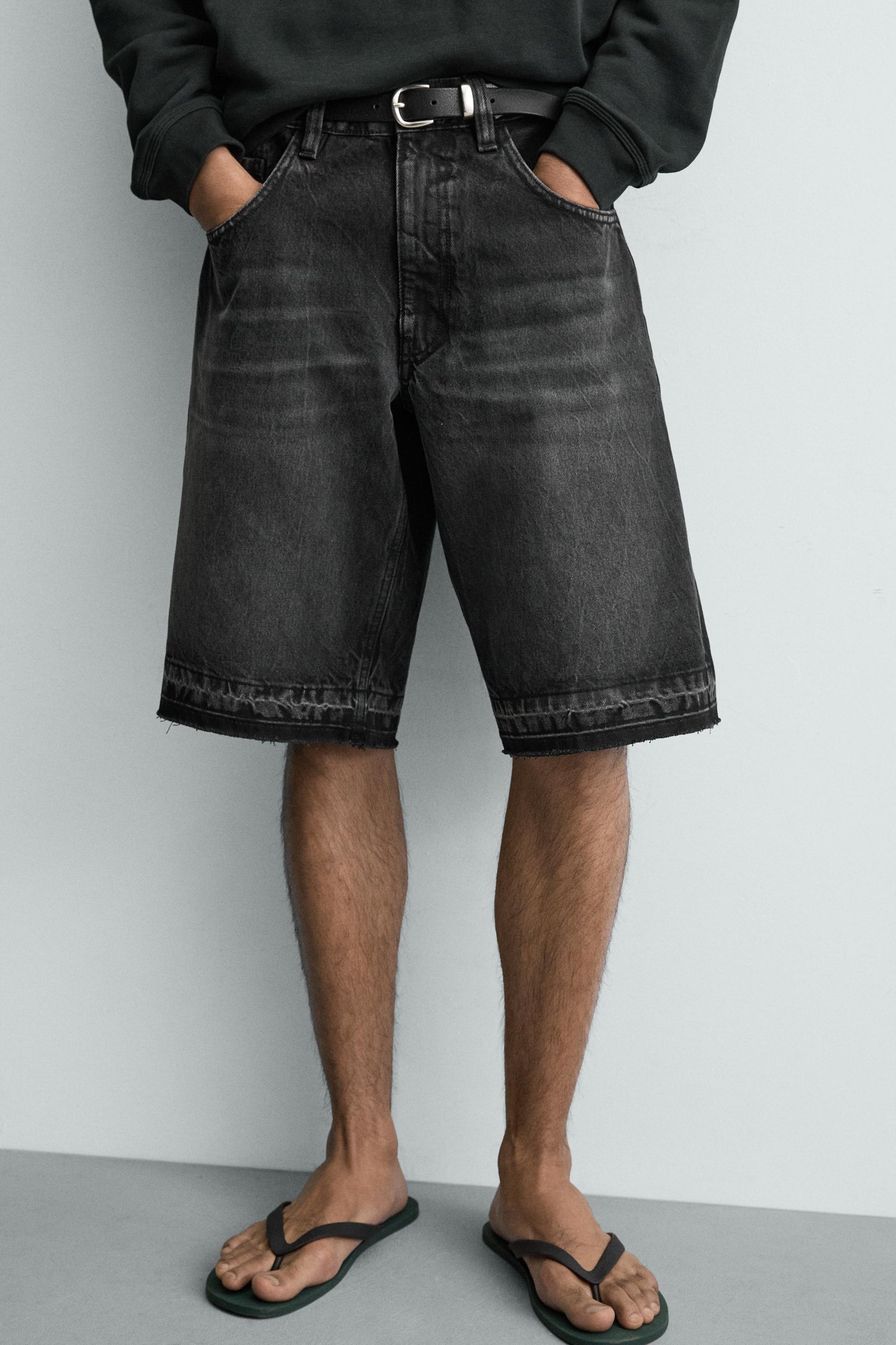 CALÇÕES BERMUDA DENIM RELAXED FIT