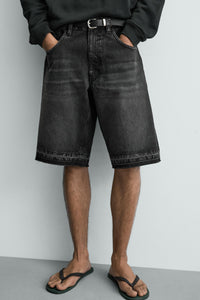 CALÇÕES BERMUDA DENIM RELAXED FIT