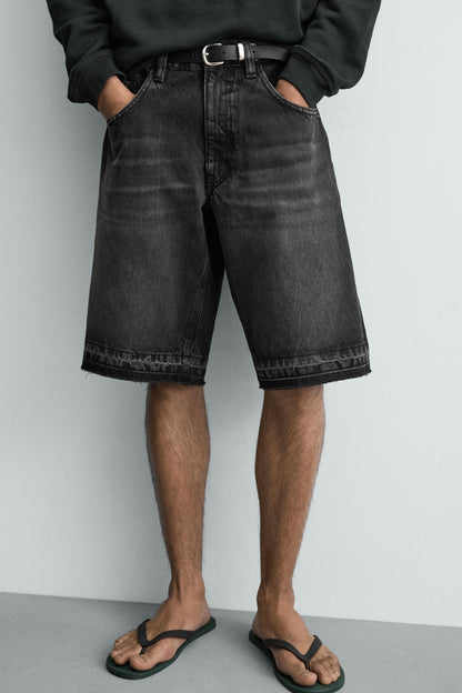 CALÇÕES BERMUDA DENIM RELAXED FIT