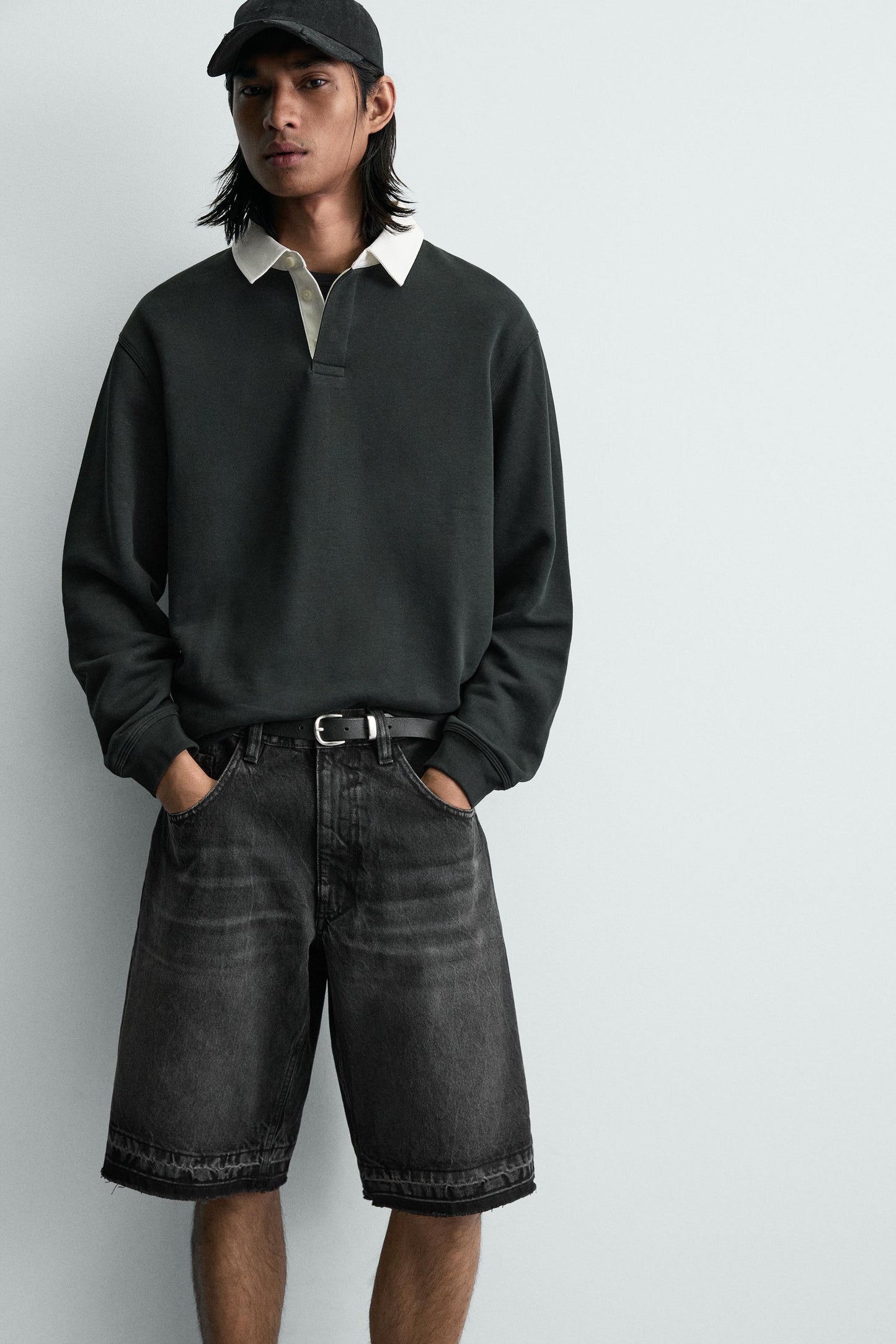 CALÇÕES BERMUDA DENIM RELAXED FIT