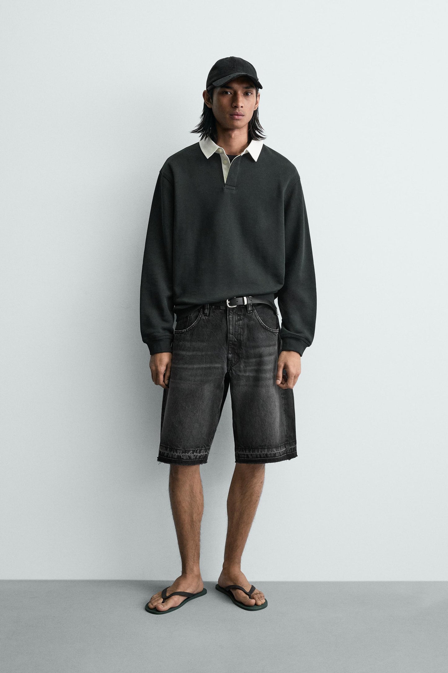 CALÇÕES BERMUDA DENIM RELAXED FIT