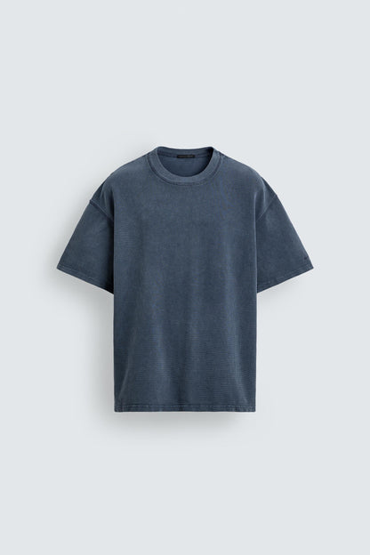 T-SHIRT LAVADA EFEITO DE WAFFLE
