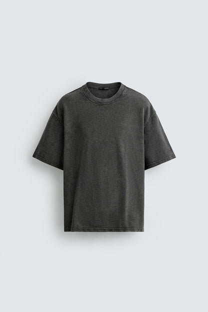 T-SHIRT LAVADA EFEITO DE WAFFLE
