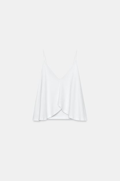 TOP COM FOLHOS SUPIMA® - Branco