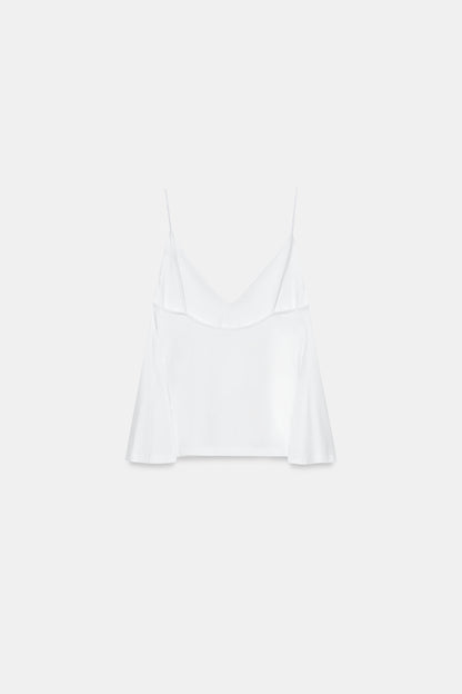 TOP COM FOLHOS SUPIMA® - Branco