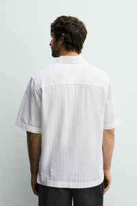 CAMISA JACQUARD ÀS RISCAS
