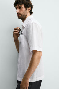 CAMISA JACQUARD ÀS RISCAS