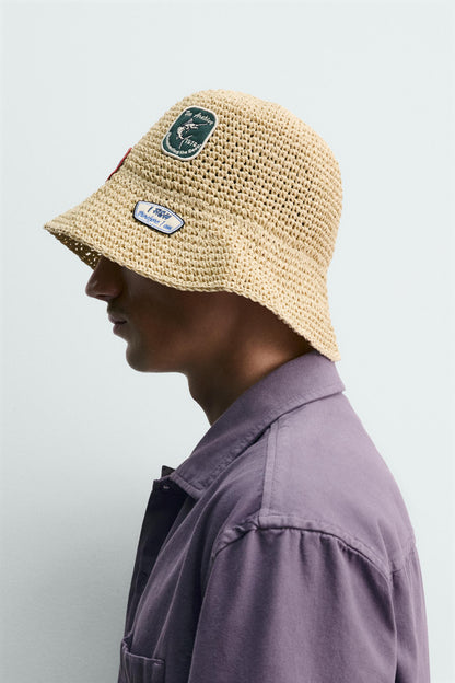 CHAPÉU PARA A CHUVA DE CROCHET COM REMENDOS