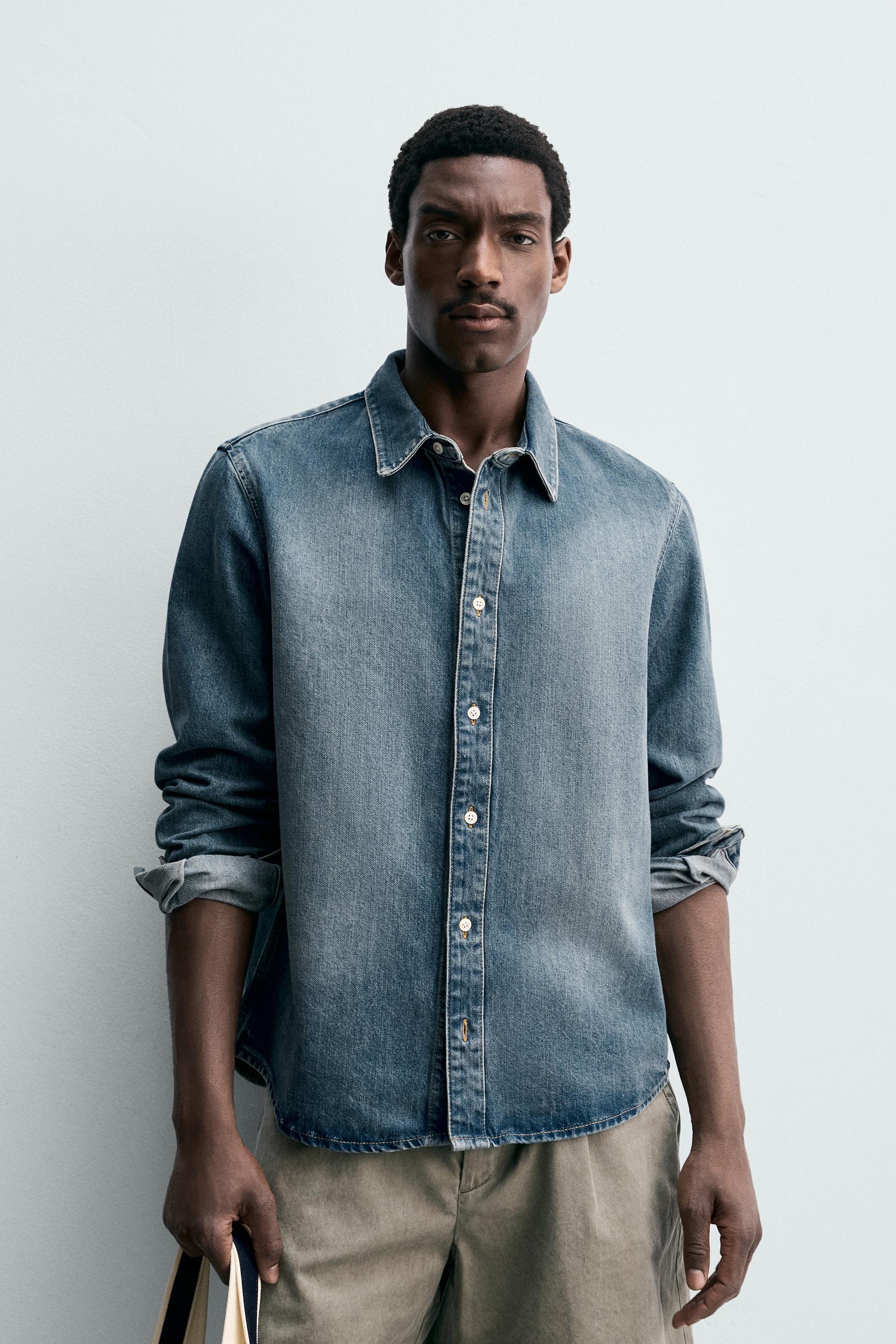 CAMISA COMPRIDA DE DENIM ALGODÃO - LIOCEL
