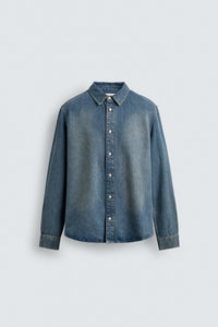 CAMISA COMPRIDA DE DENIM ALGODÃO - LIOCEL