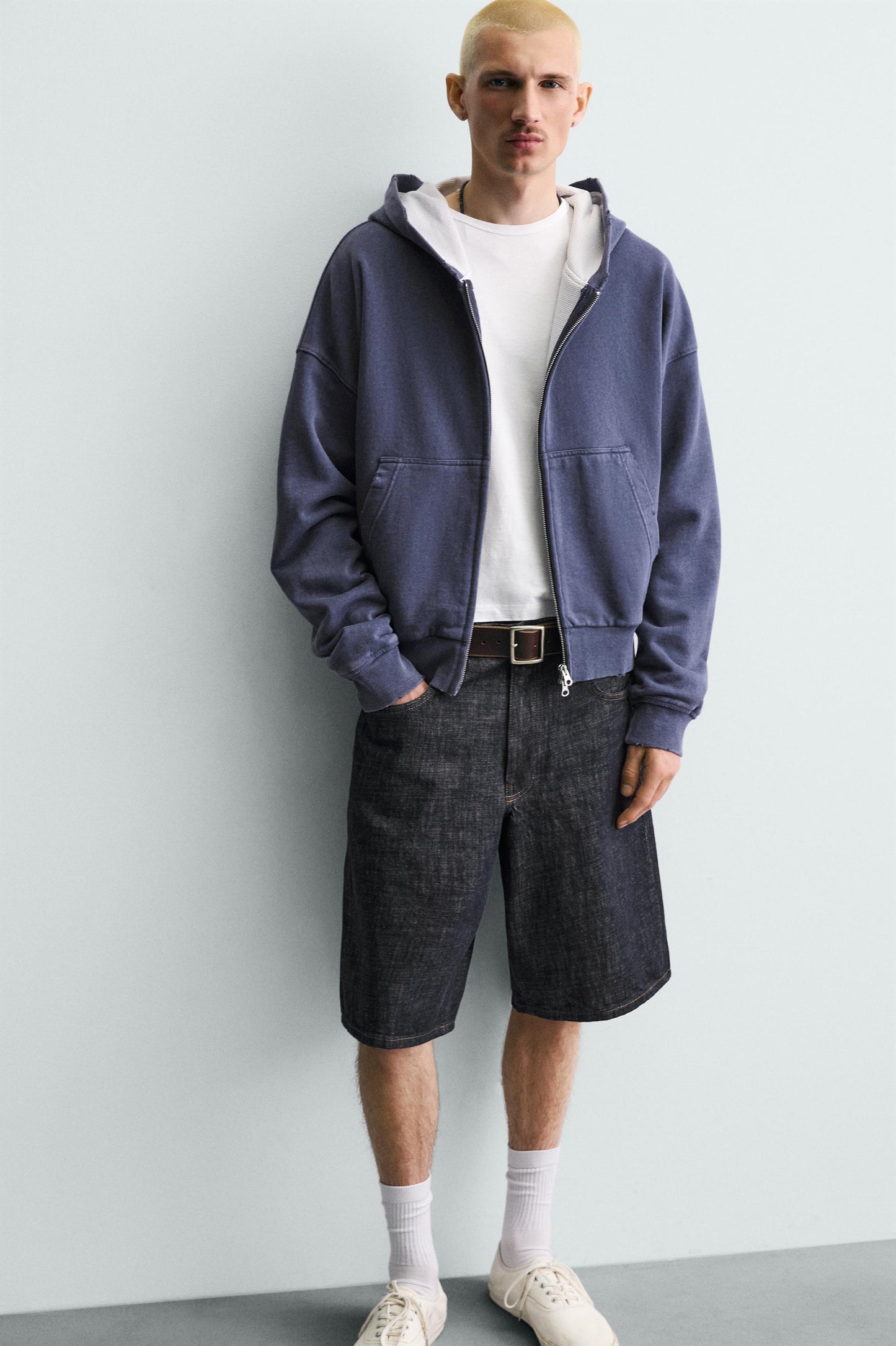 CALÇÕES BERMUDA DENIM BAGGY FIT