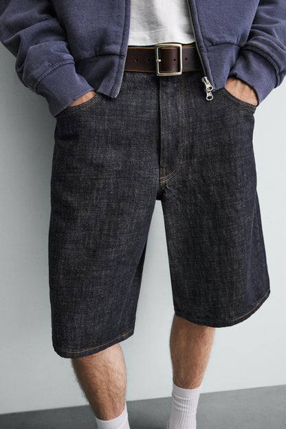 CALÇÕES BERMUDA DENIM BAGGY FIT