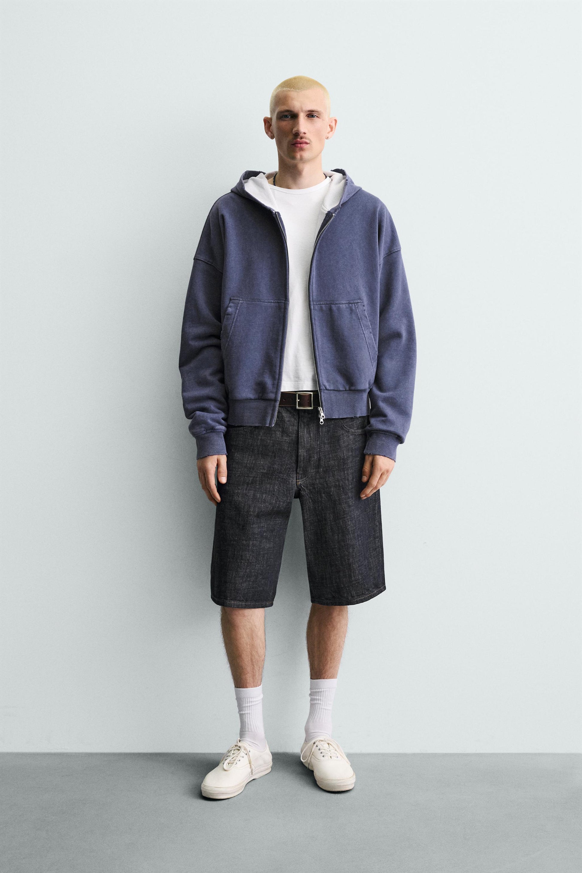 CALÇÕES BERMUDA DENIM BAGGY FIT