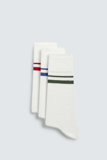 PACK DE 3 PARES DE MEIAS COM FAIXA