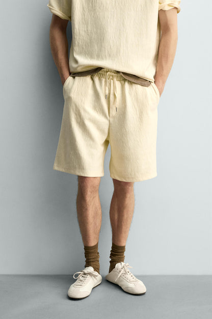 CALÇÕES BERMUDA JOGGER COM ESTRUTURA