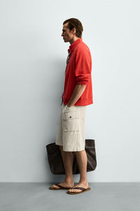 SWEATSHIRT RELAX FIT COM ZIP EM CONTRASTE
