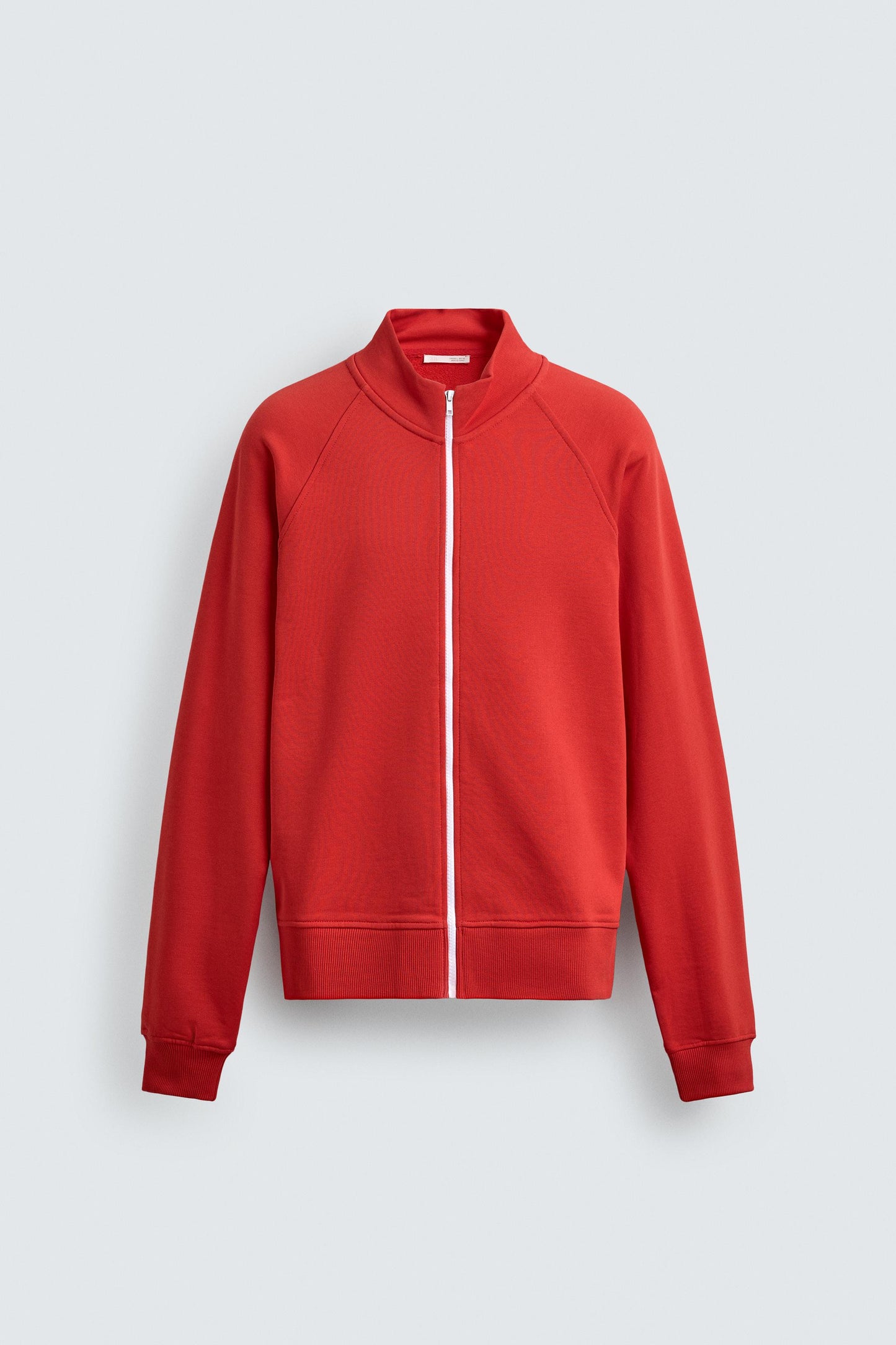 SWEATSHIRT RELAX FIT COM ZIP EM CONTRASTE
