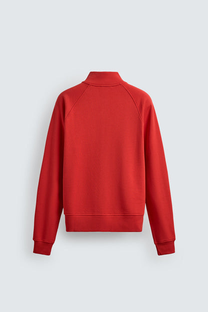 SWEATSHIRT RELAX FIT COM ZIP EM CONTRASTE