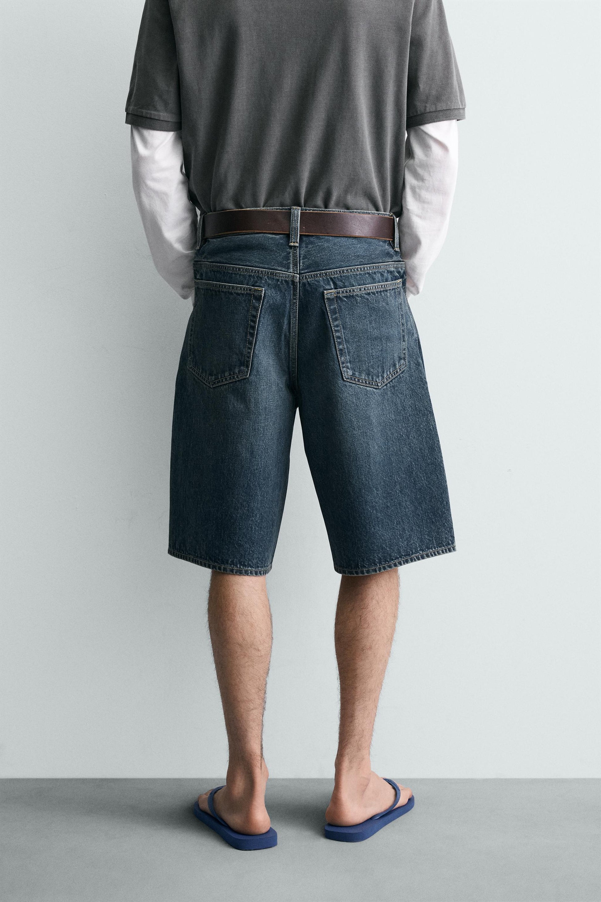 CALÇÕES BERMUDA DENIM BAGGY FIT