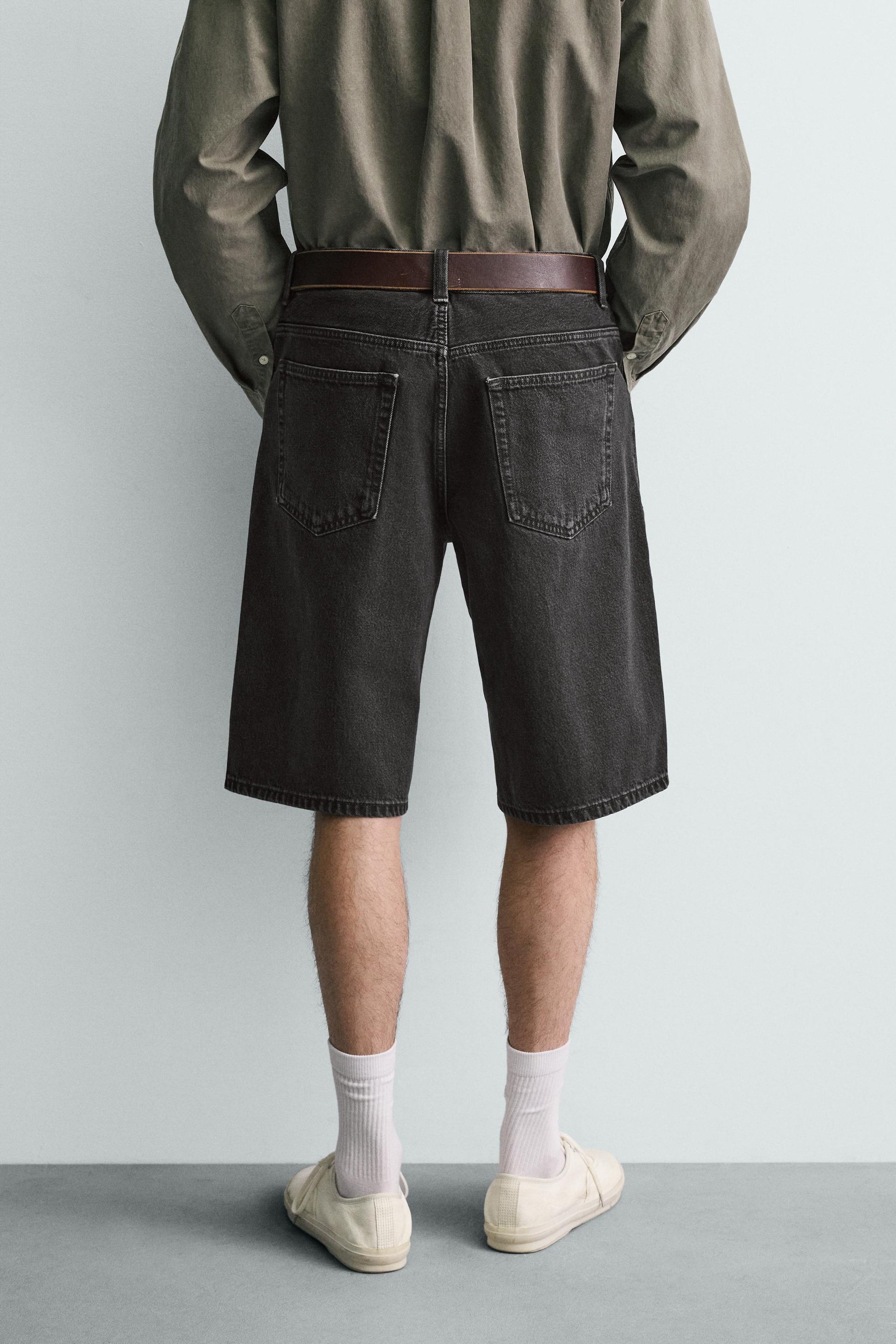 CALÇÕES BERMUDA DENIM BAGGY FIT