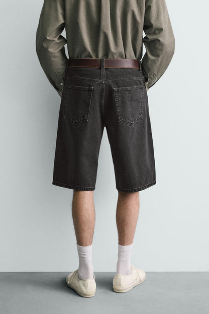 CALÇÕES BERMUDA DENIM BAGGY FIT