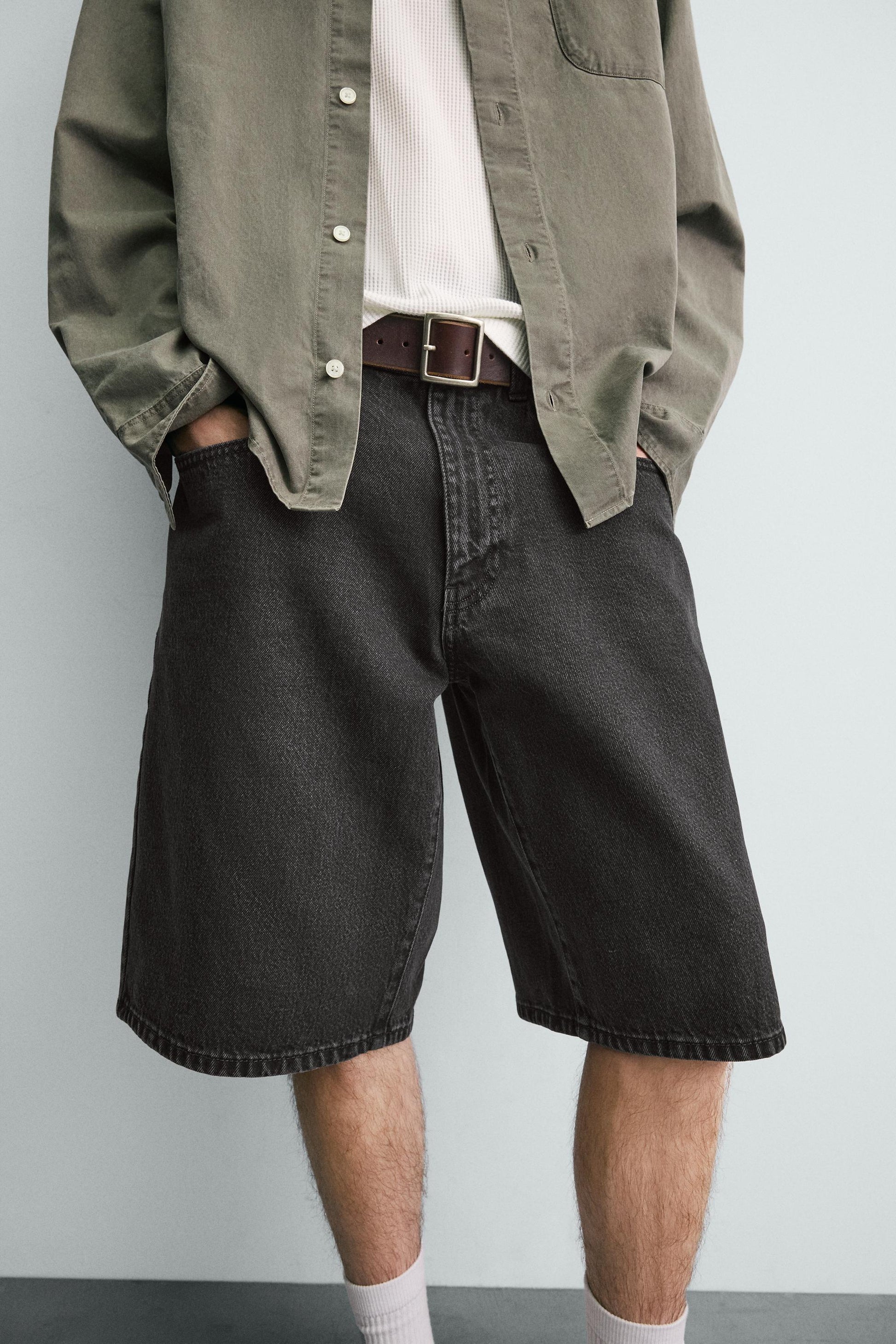 CALÇÕES BERMUDA DENIM BAGGY FIT