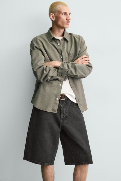 CALÇÕES BERMUDA DENIM BAGGY FIT