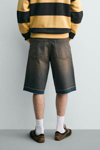 CALÇÕES BERMUDA DENIM RELAXED FIT
